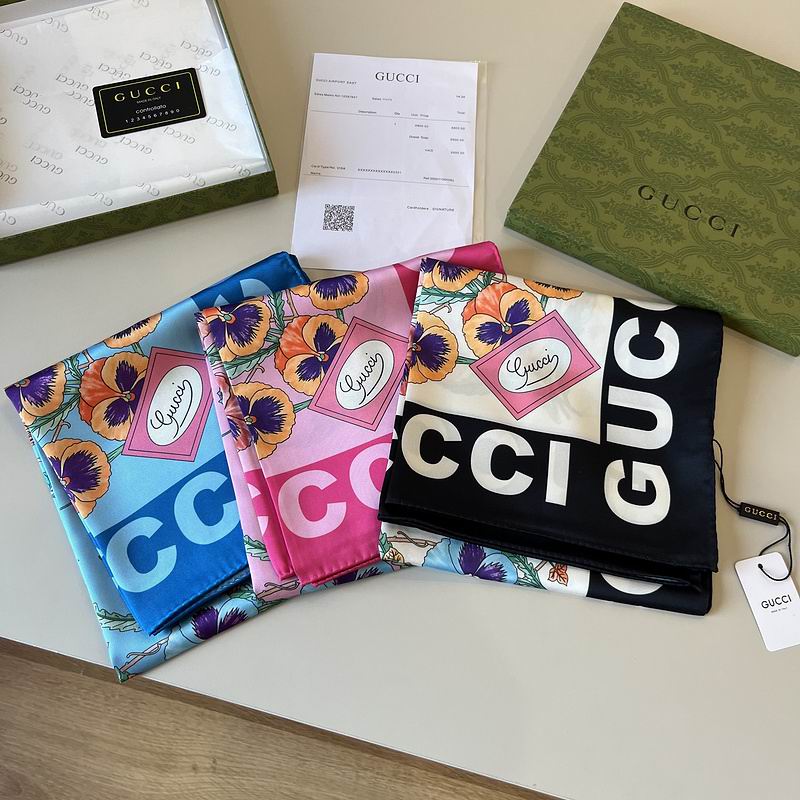 Gucci silk Scarf 90X90cmʽ hm0803